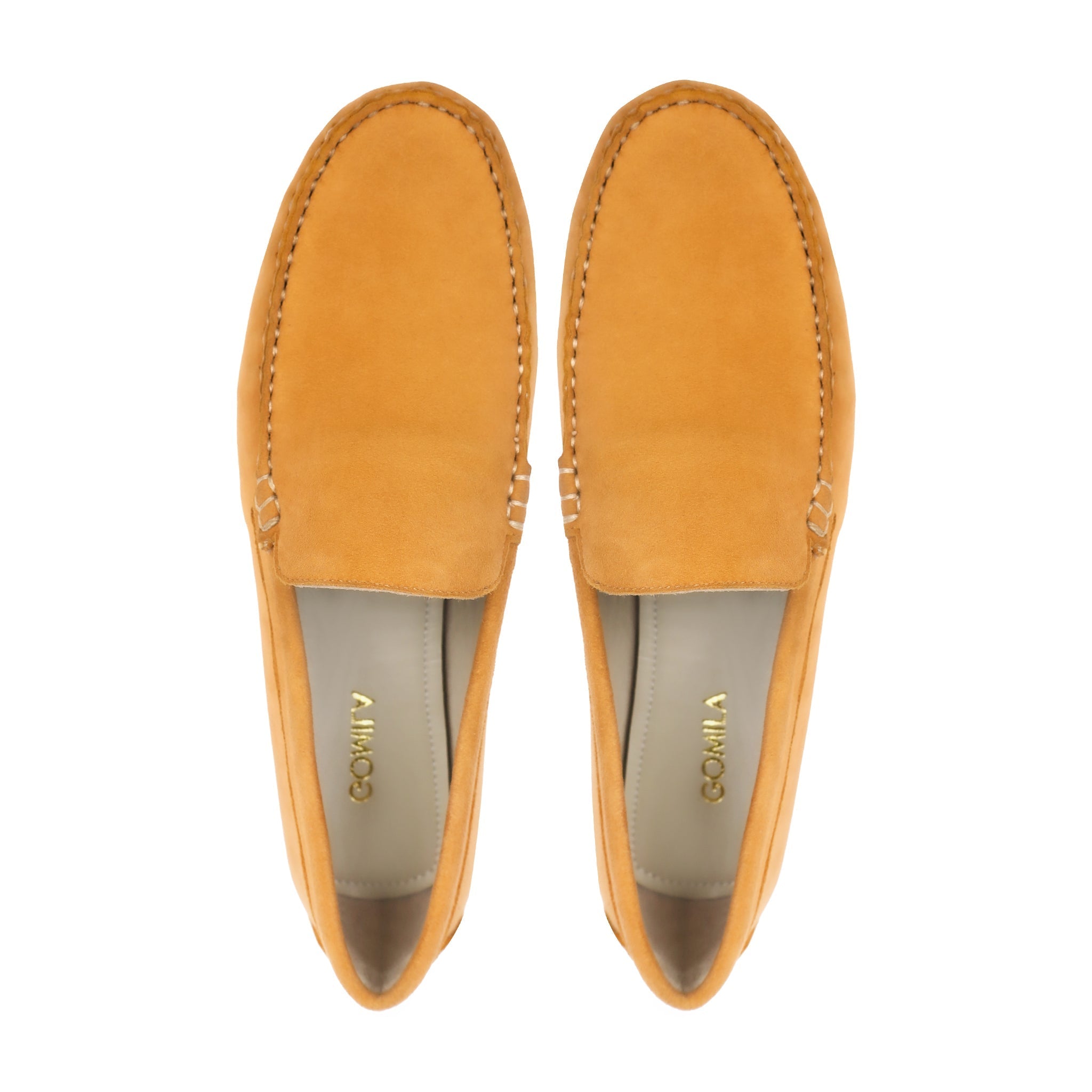 Vyla - Ladies Cognac Split Suede Loafer