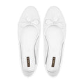 Rosie - Ladies White Pebble Grain Leather Loafer