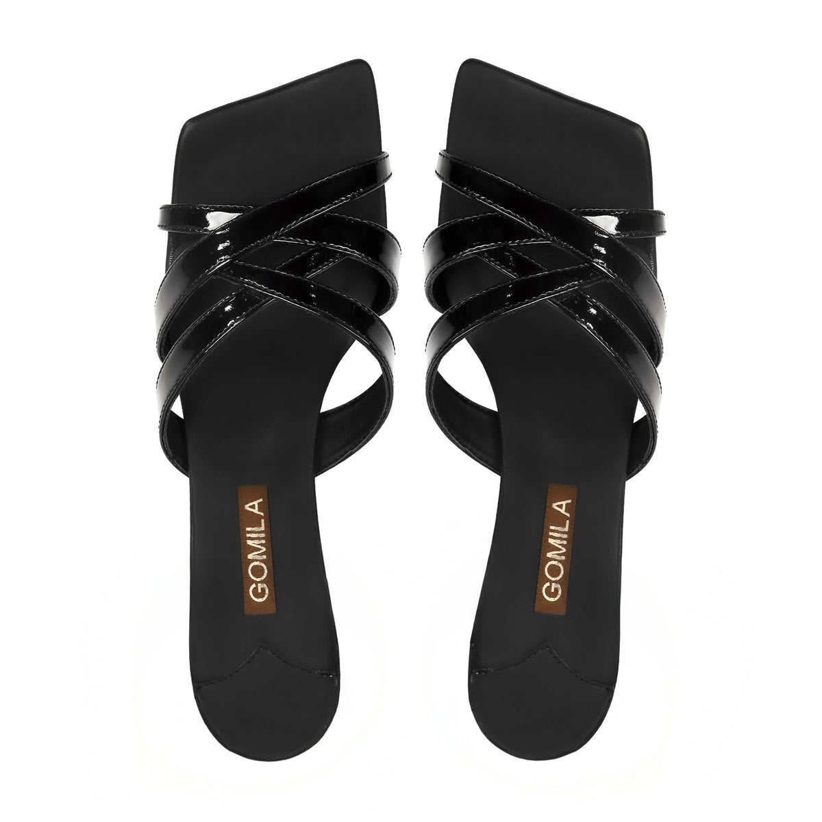 Fion - Women's Black Strapped 50mm Heel