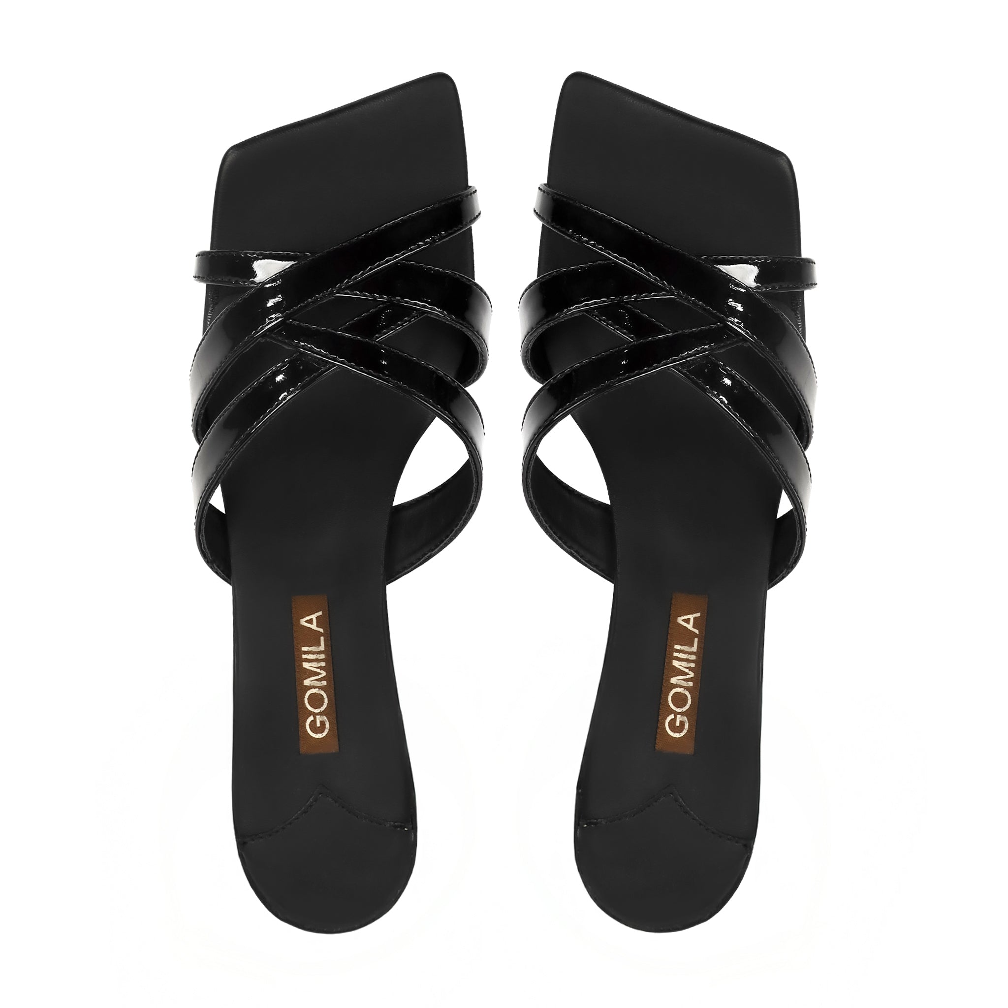Fion - Women's Black Strapped 50mm Heel