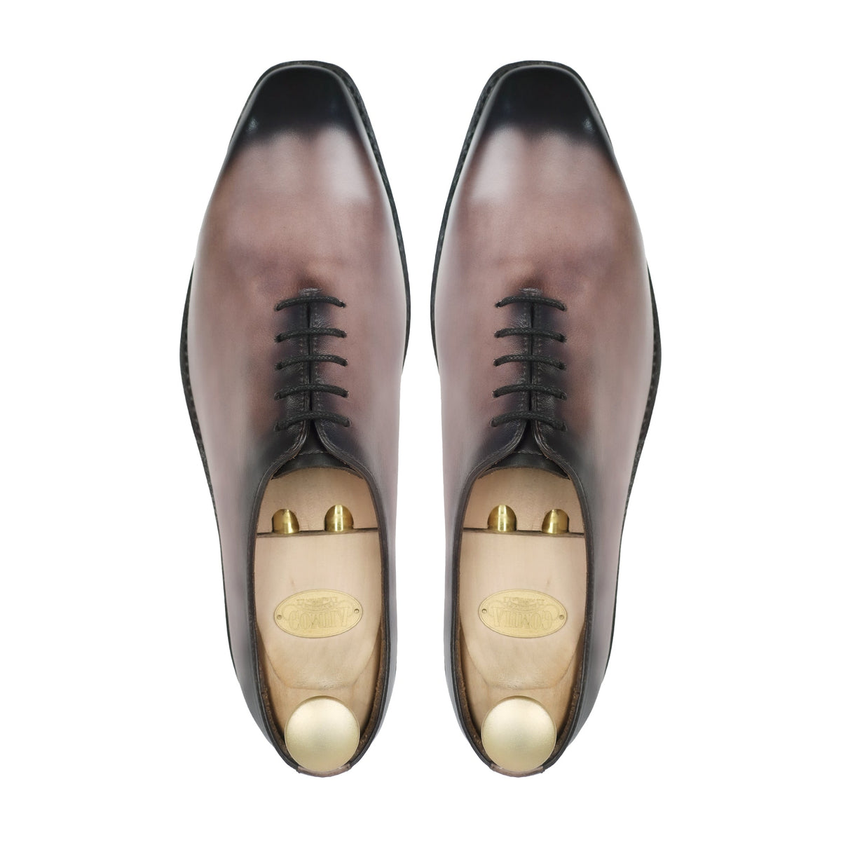 Enzo - Men's Burnished Light Purple Patina Calf Leather Wholecut Shoe - Goodyear Welted