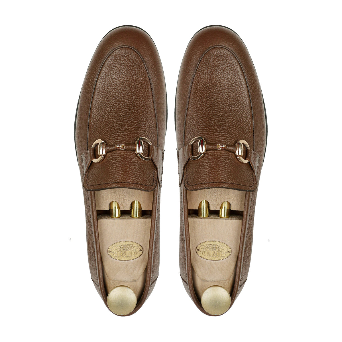 Bennett - Men's Brown Pebble Grain Leather Loafer