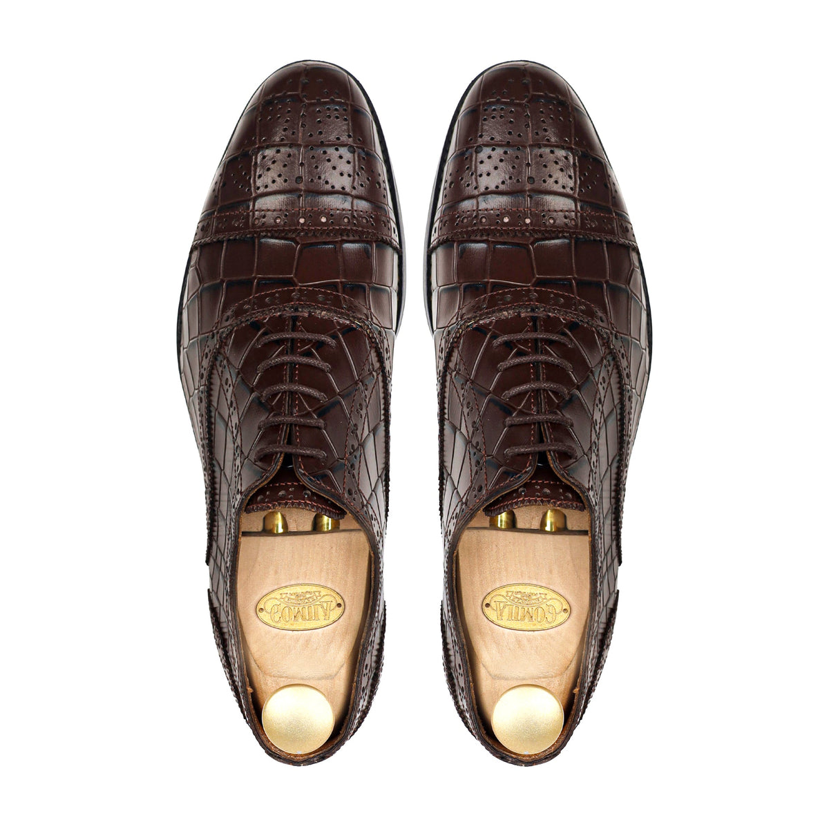 Diesty - Men's Dark Brown Calf Leather Oxford Shoe