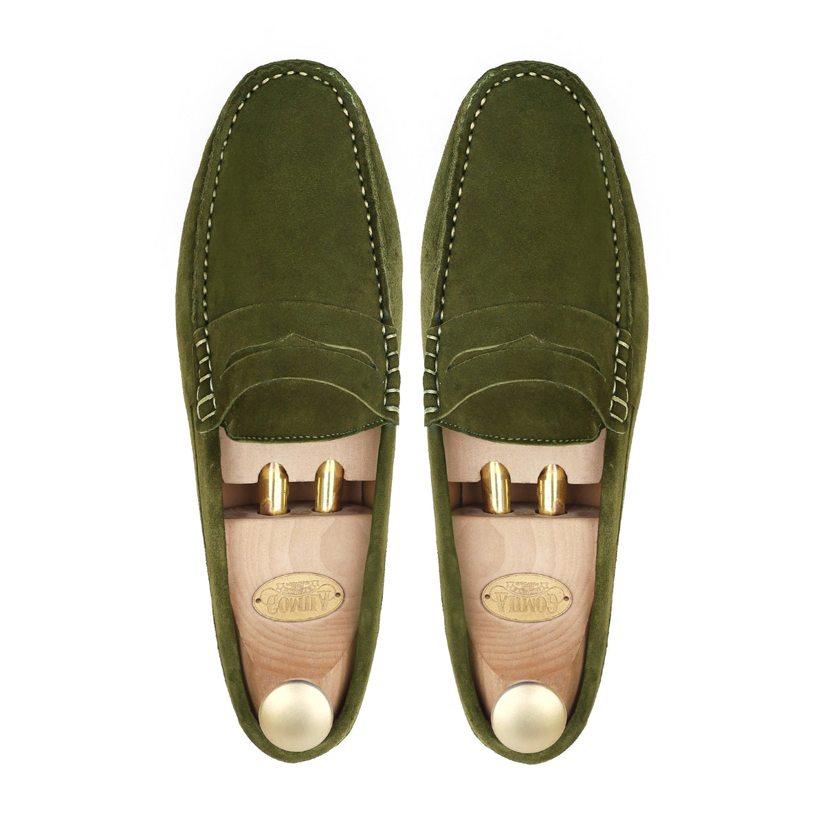 Knox - Men's Olive Green Split Suede Driver Shoe