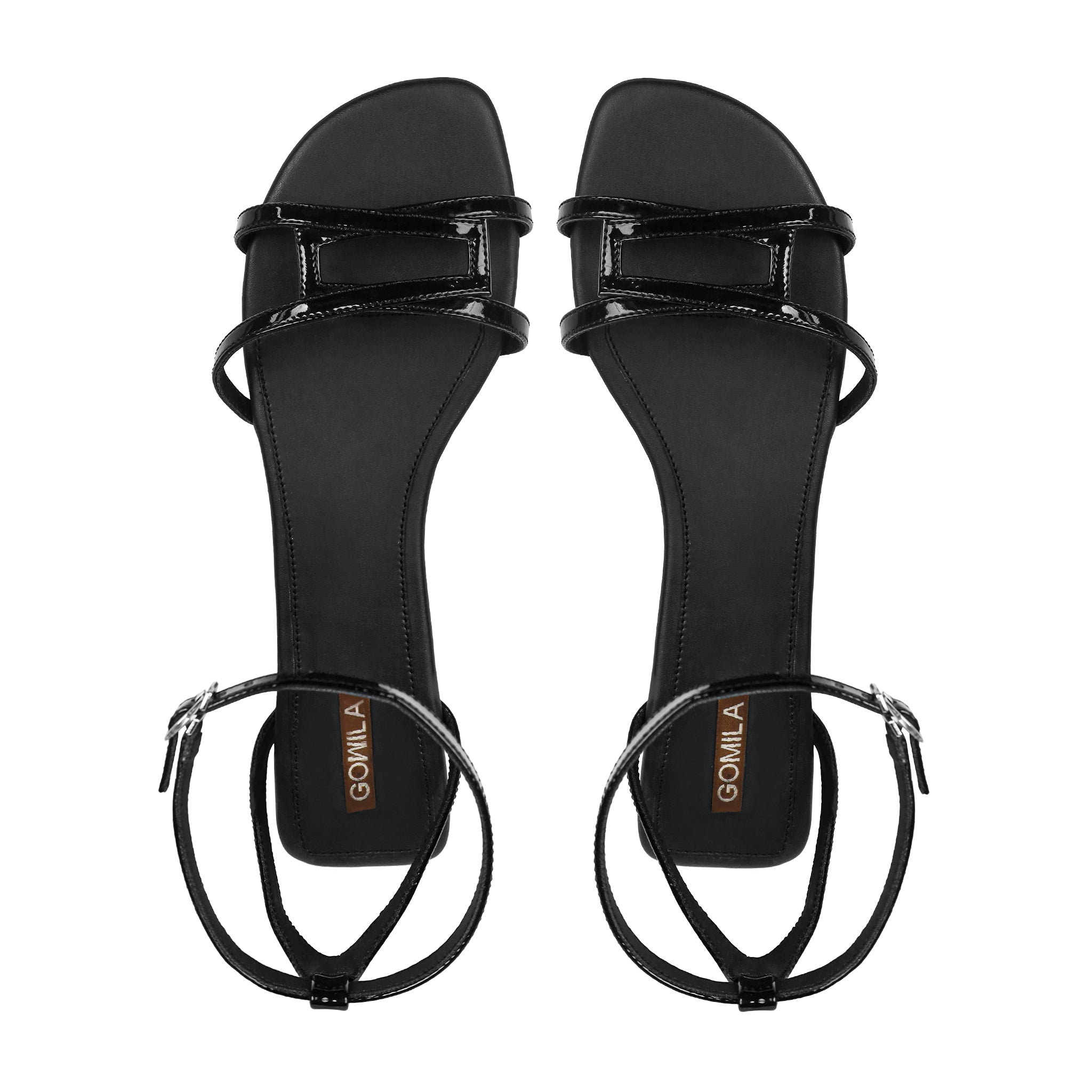 Nelle - Women's Black Strapped Sandal