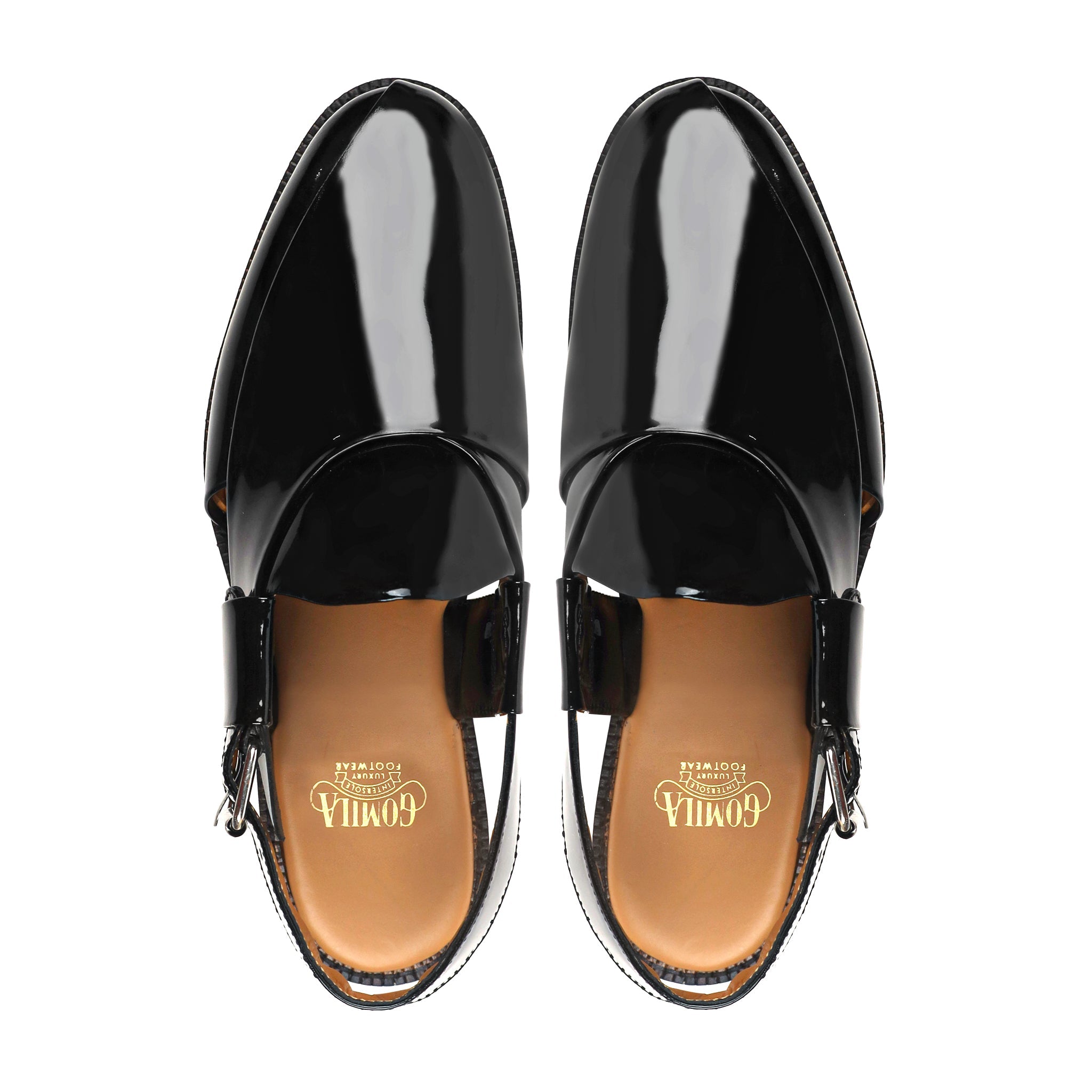 Vinton - Men's Black Patent Leather Sandal