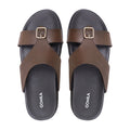 Solux - Men's Dark Brown Calf Leather Slipper