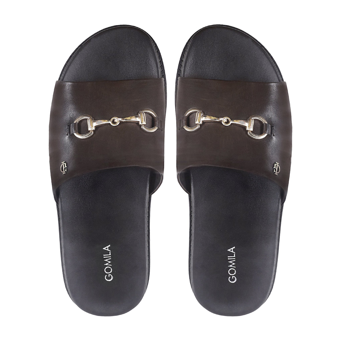 Beckett - Men's Dark Brown Calf Leather Slipper