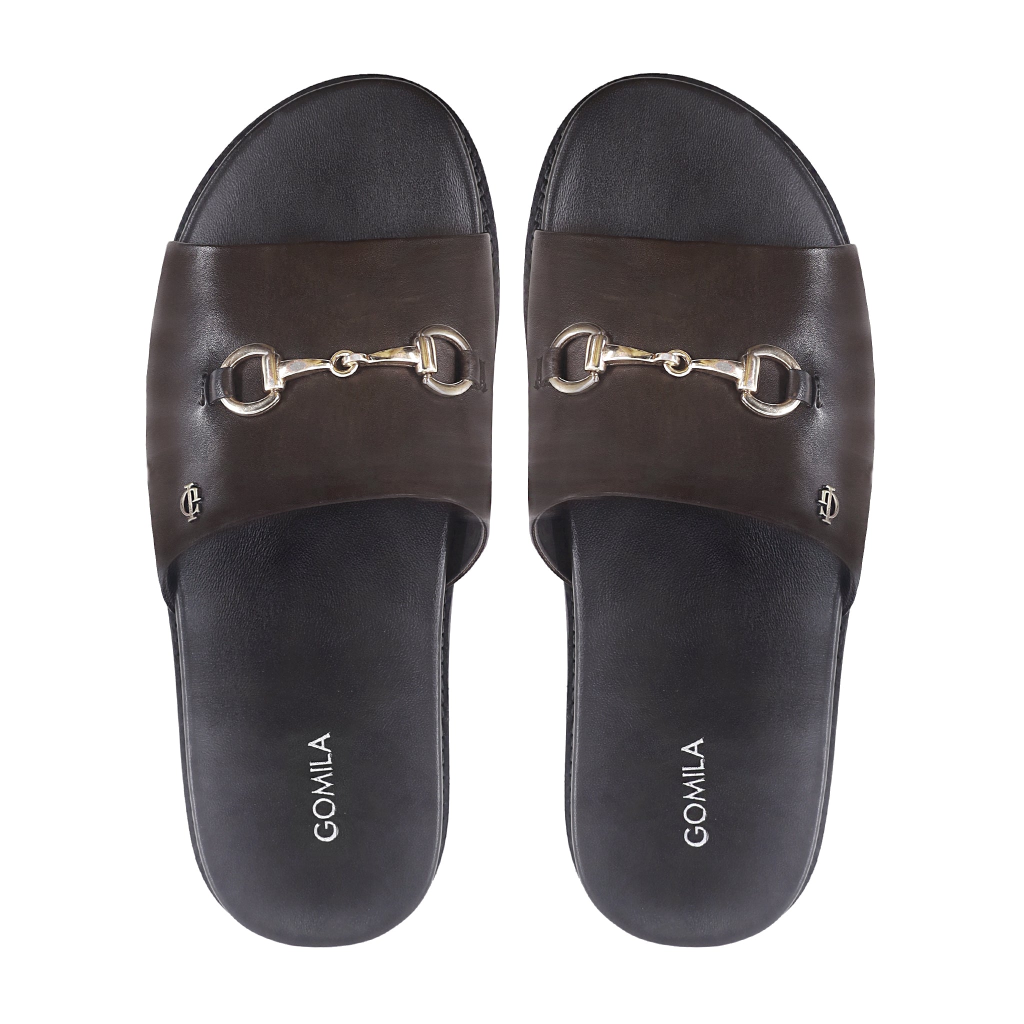 Beckett - Men's Dark Brown Calf Leather Slipper