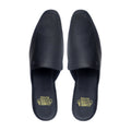Dylan - Men's Black Pebble Grain Leather Slipper