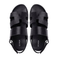 Nathan - Men's Black Calf Leather Sandal