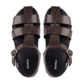 Bogor - Men's Dark Brown Calf  Leather Sandal