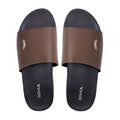 Julio - Men's Dark Brown Calf Leather Slipper