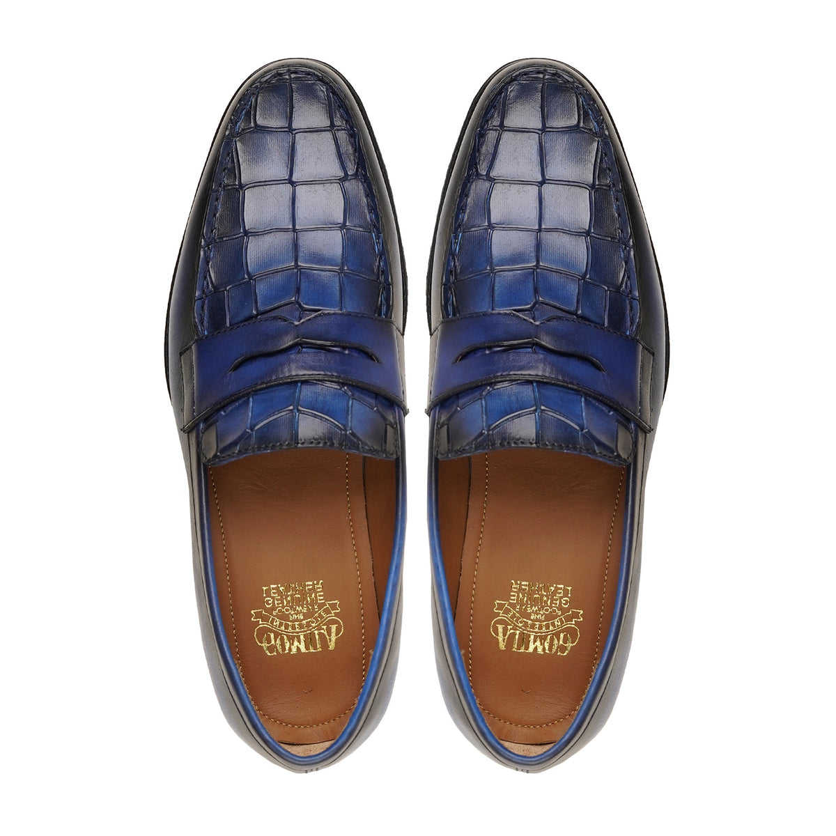 Tajimi - Men's Burnished Blue Calf Leather Loafer