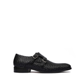 Trek - Men's Black Hand Woven Calf Leather Double Monkstrap