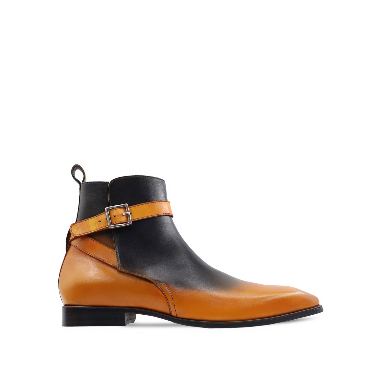 Meltem - Men's Tan and Black Calf Leather Jodhpur Boot