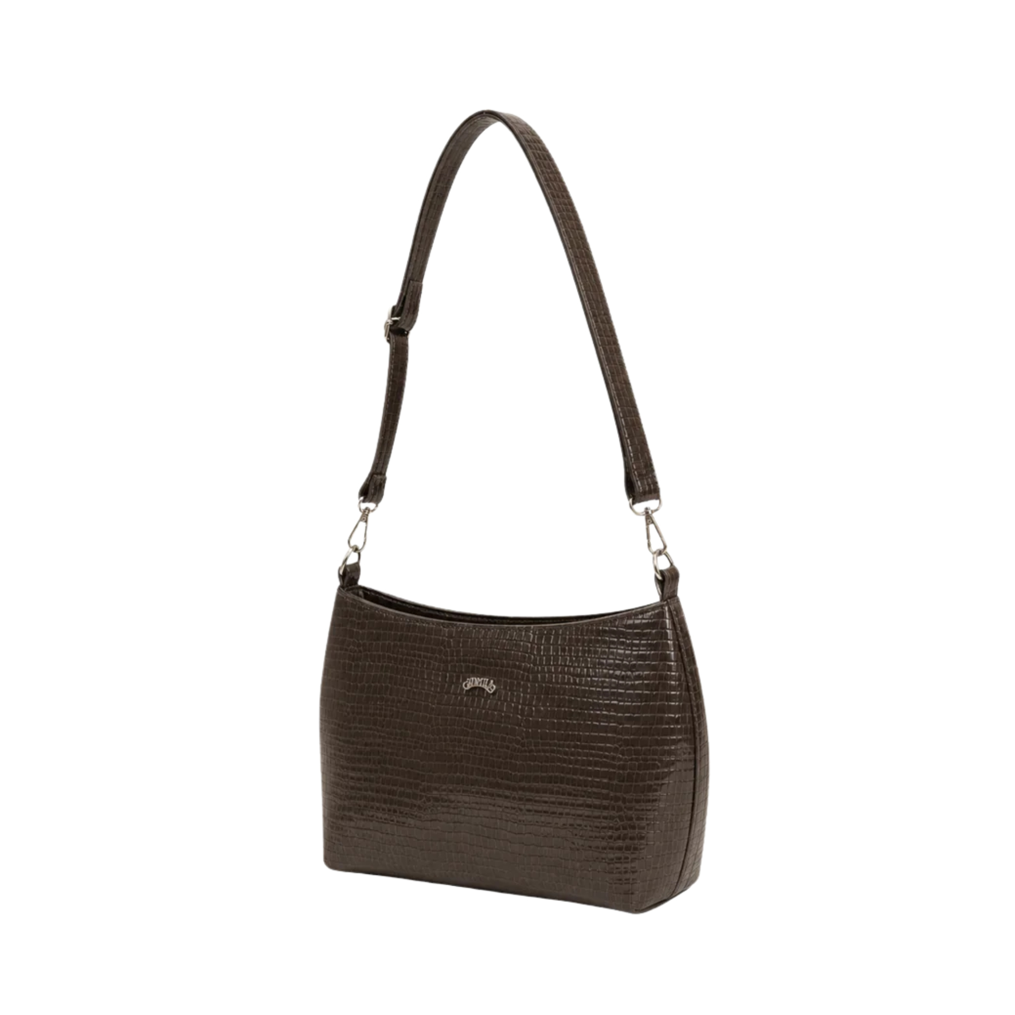 Lili - Snake Skin Gray Rexine Hand Bag