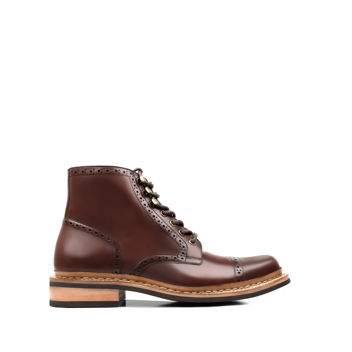 Riven - Men's Dark Brown Calf Leather Boot - Goodyear Welted