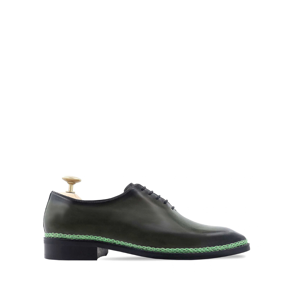 Lieksa - Men's Burnished Green Calf Leather Wholecut Shoe - Goodyear Welted