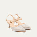 Vanessa - Women’s Champagne Rhinestone Heels