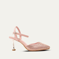 Vanessa - Women’s Peach Rhinestone Heels