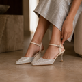 Vanessa - Women’s Champagne Rhinestone Heels