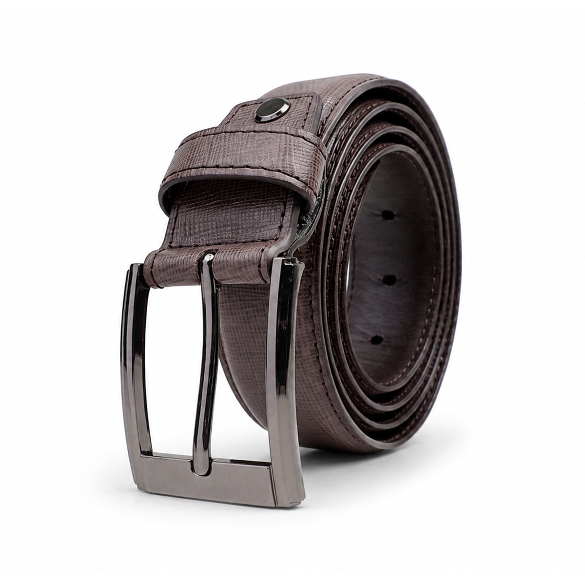 Velto - Men's Brown Textured Belt