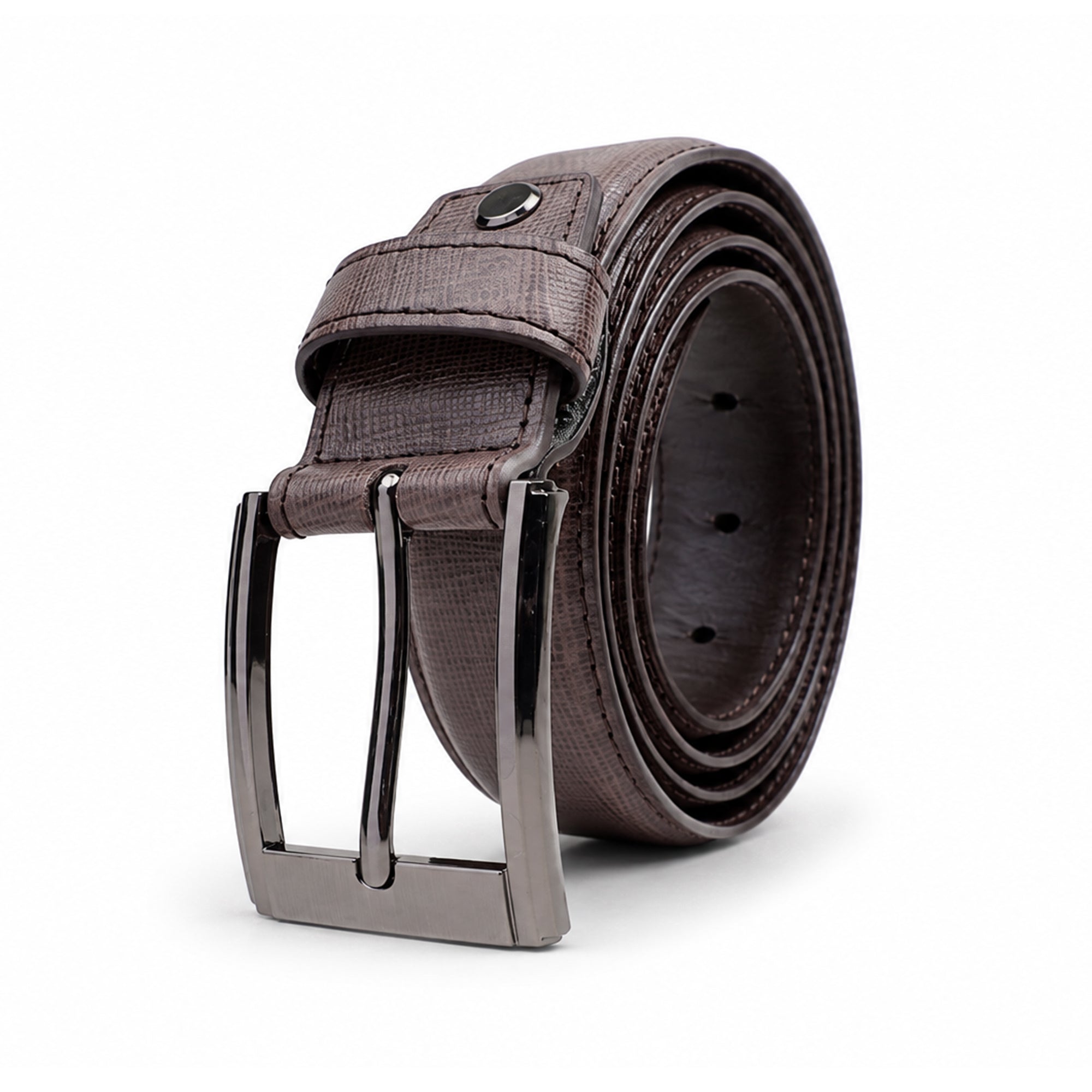 Velto - Men's Brown Textured Belt