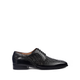 Yasnole - Men's Black Calf and Hand Woven Calf Leather Derby Shoe