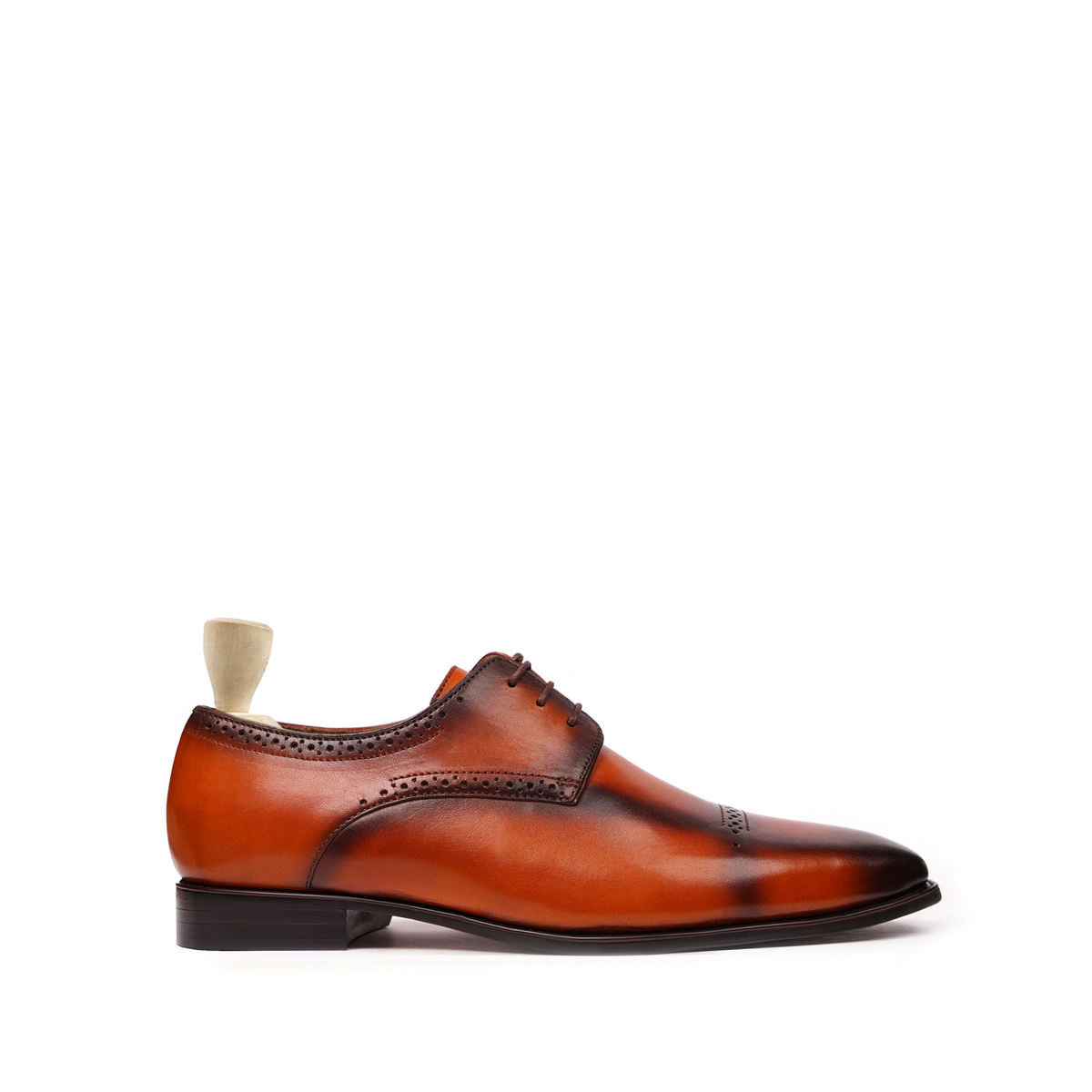 Yoshirou - Men's Tan Calf Leather Derby Shoe