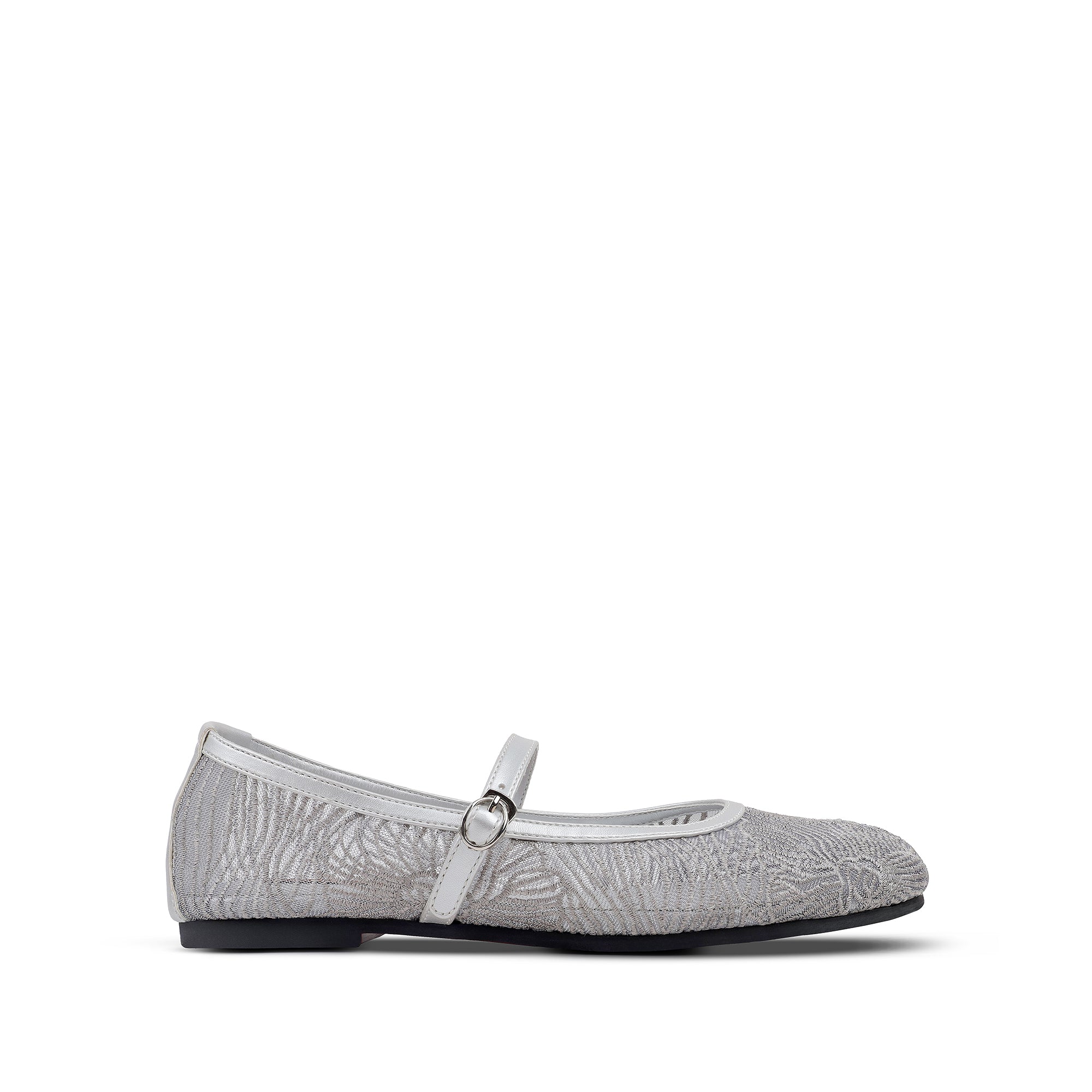 Zoey - Women's Silver Lace Pump
