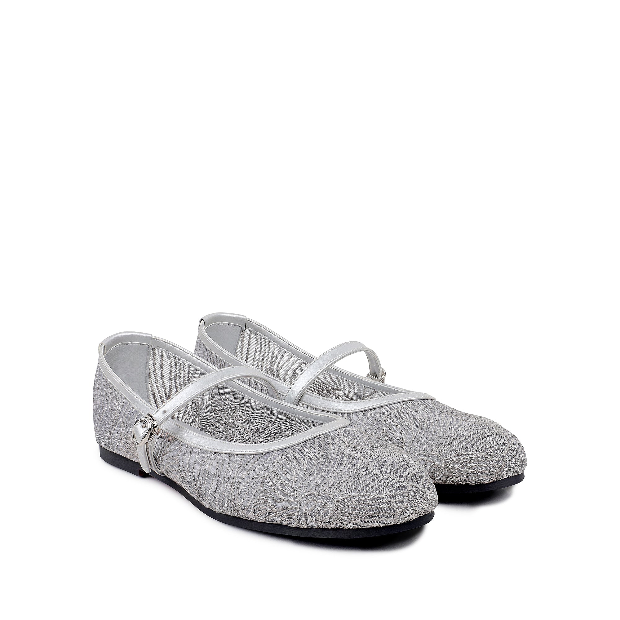 Zoey - Women's Silver Lace Pump
