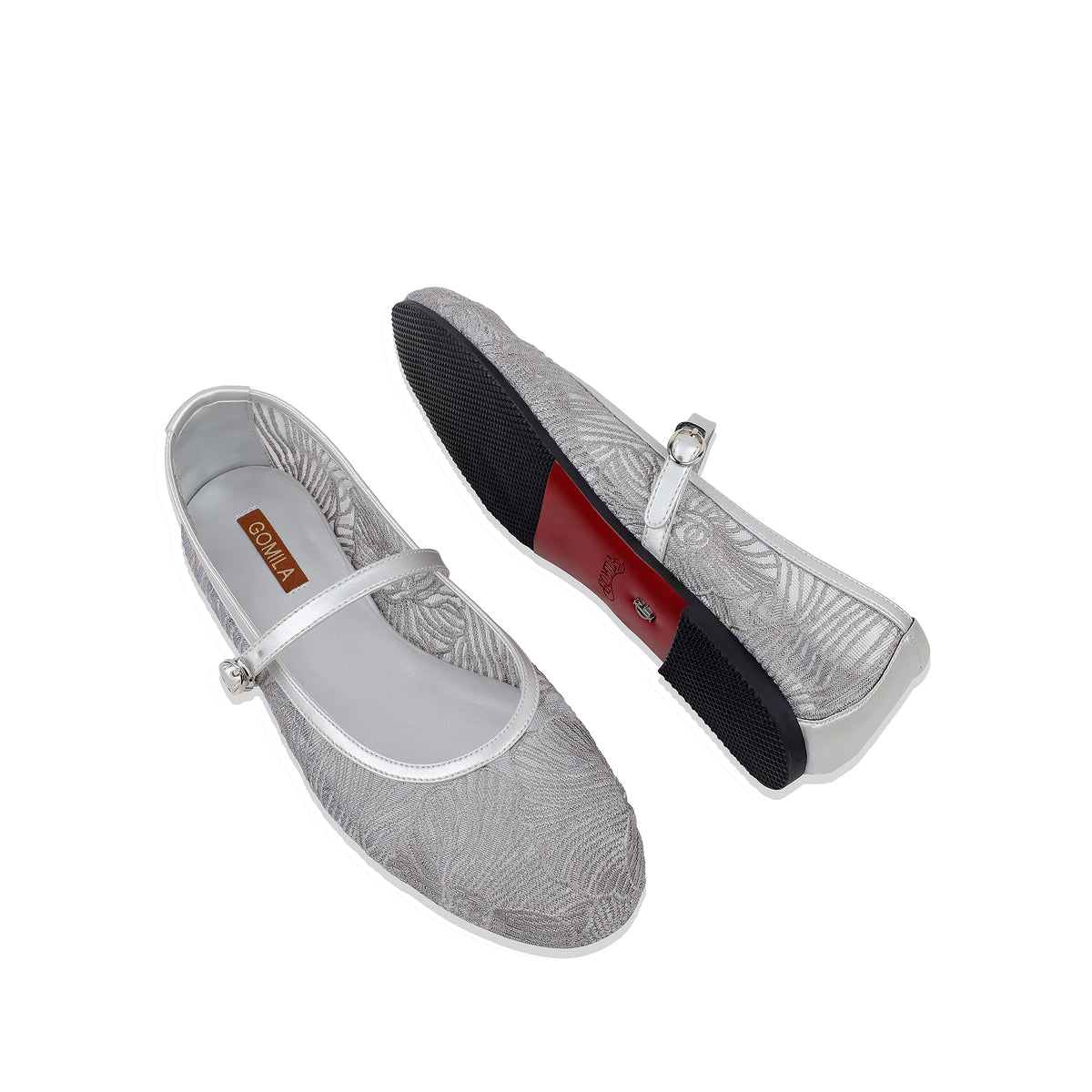Zoey - Women's Silver Embroidery Pump