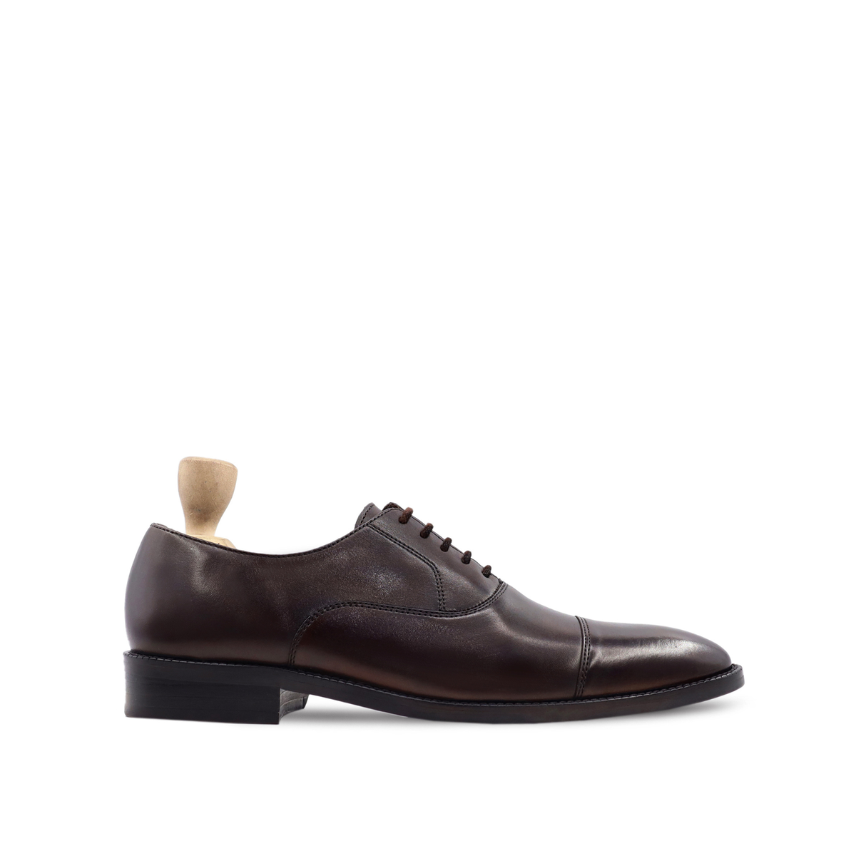 Zred - Men's Dark Brown Calf Leather Oxford Shoe