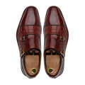 Pitzu - Men's Oxblood Box Leather High Shine Double Monkstrap
