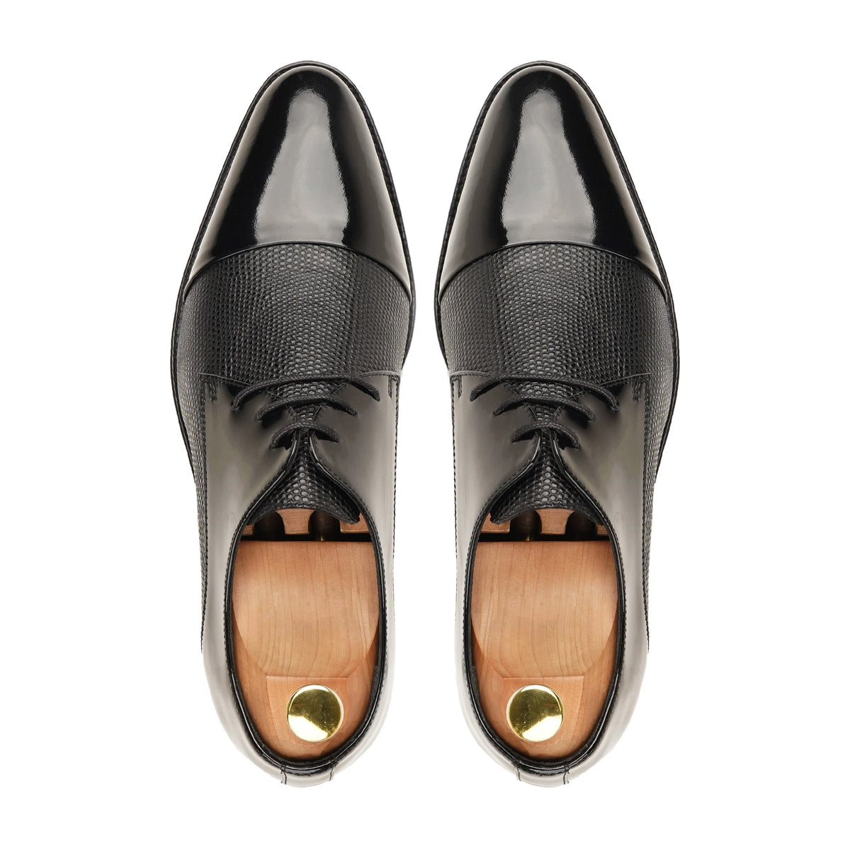 Newyork - Men's Black Patent Leather Derby Shoe
