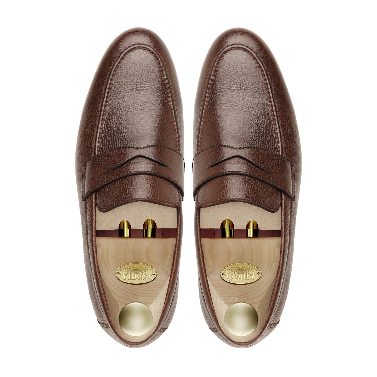 Argenta - Men's Dark Brown Pebble Grain Leather Loafer