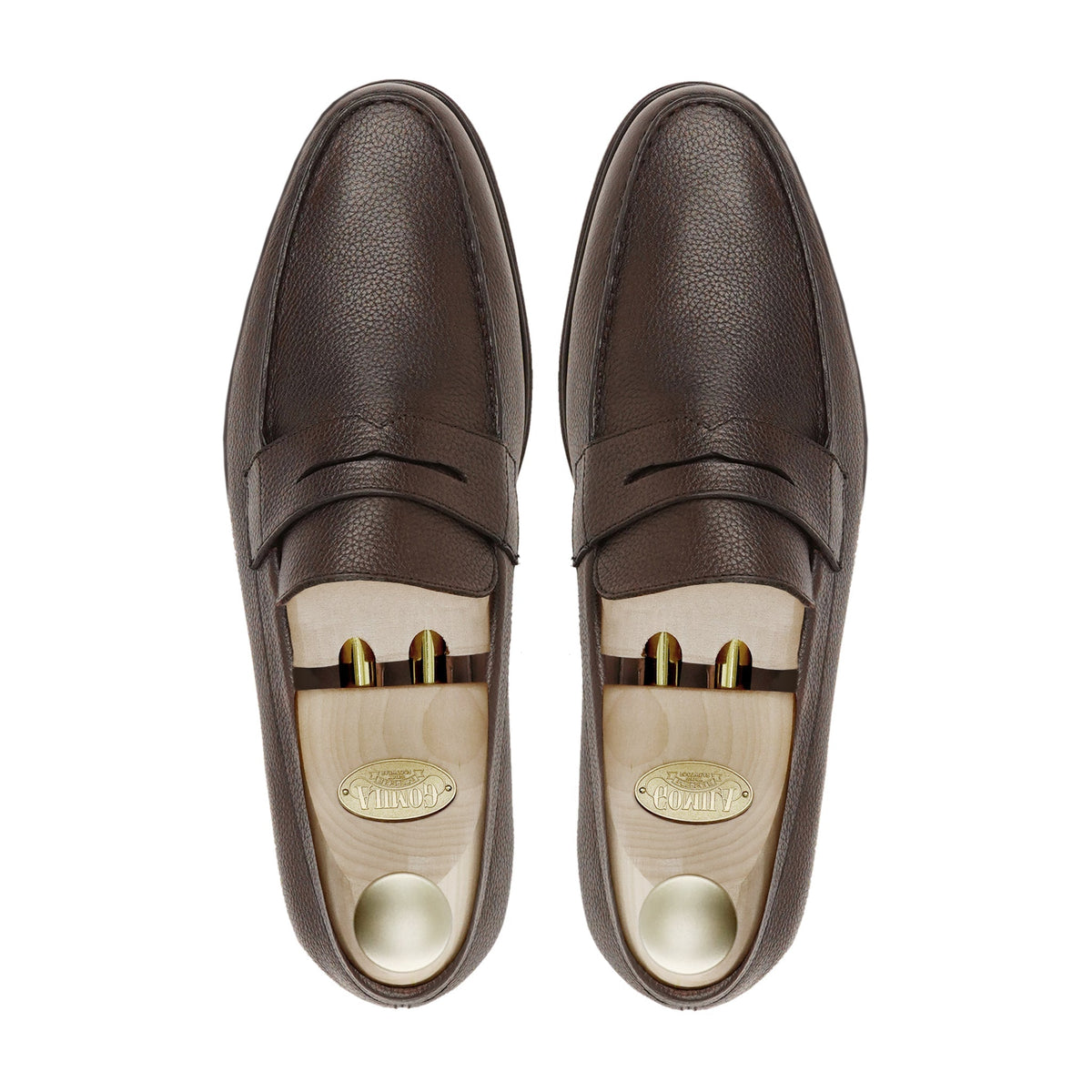 Ricardo - Men's Dark Brown Pebble Grain Leather Loafer