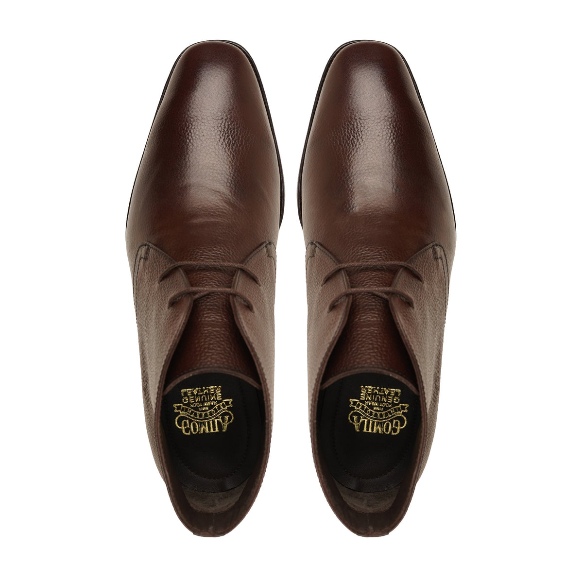 Tenin - Men's Dark Brown Pebble Grain Chukka Boot