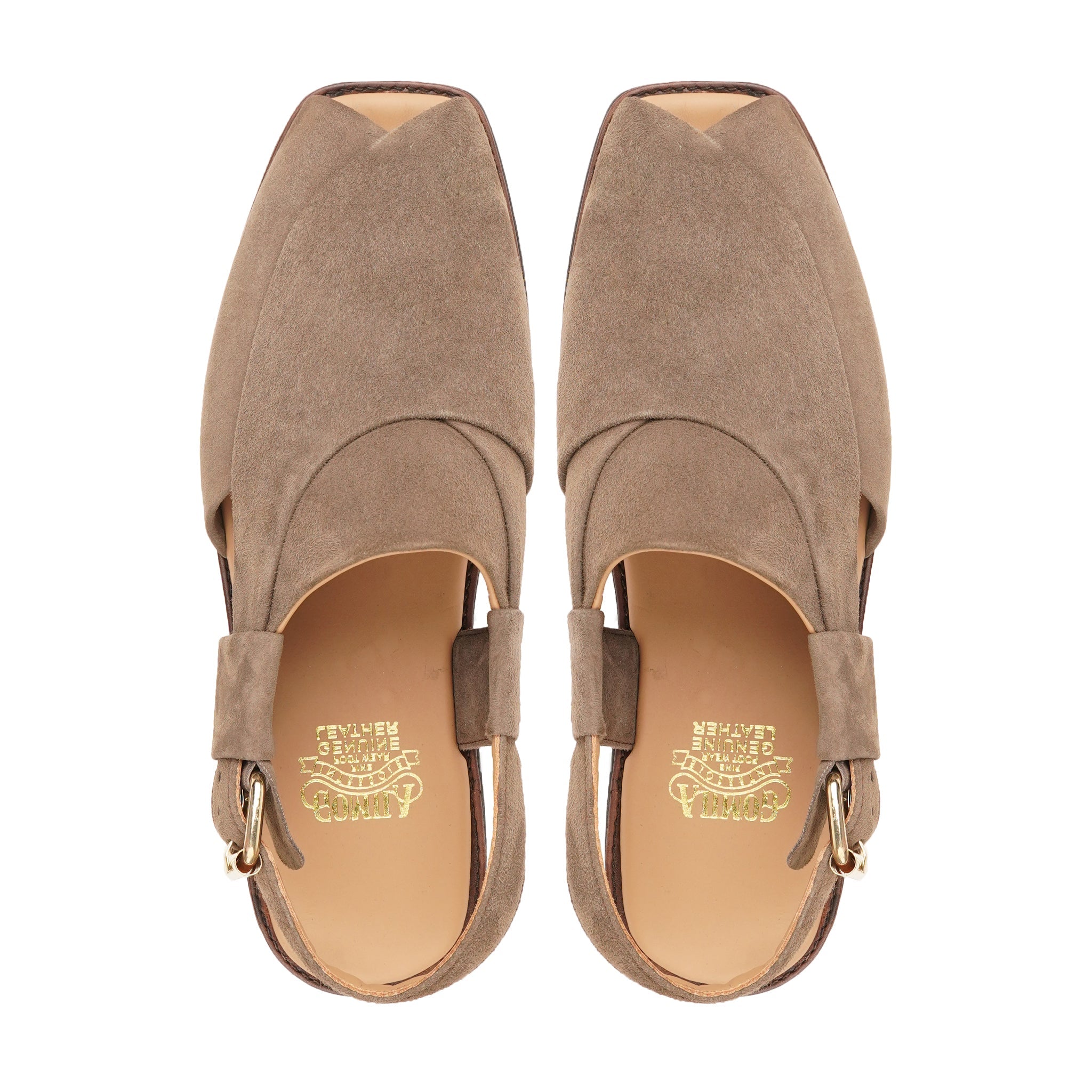 Kammie - Men's Light Brown Kid Suede Sandal