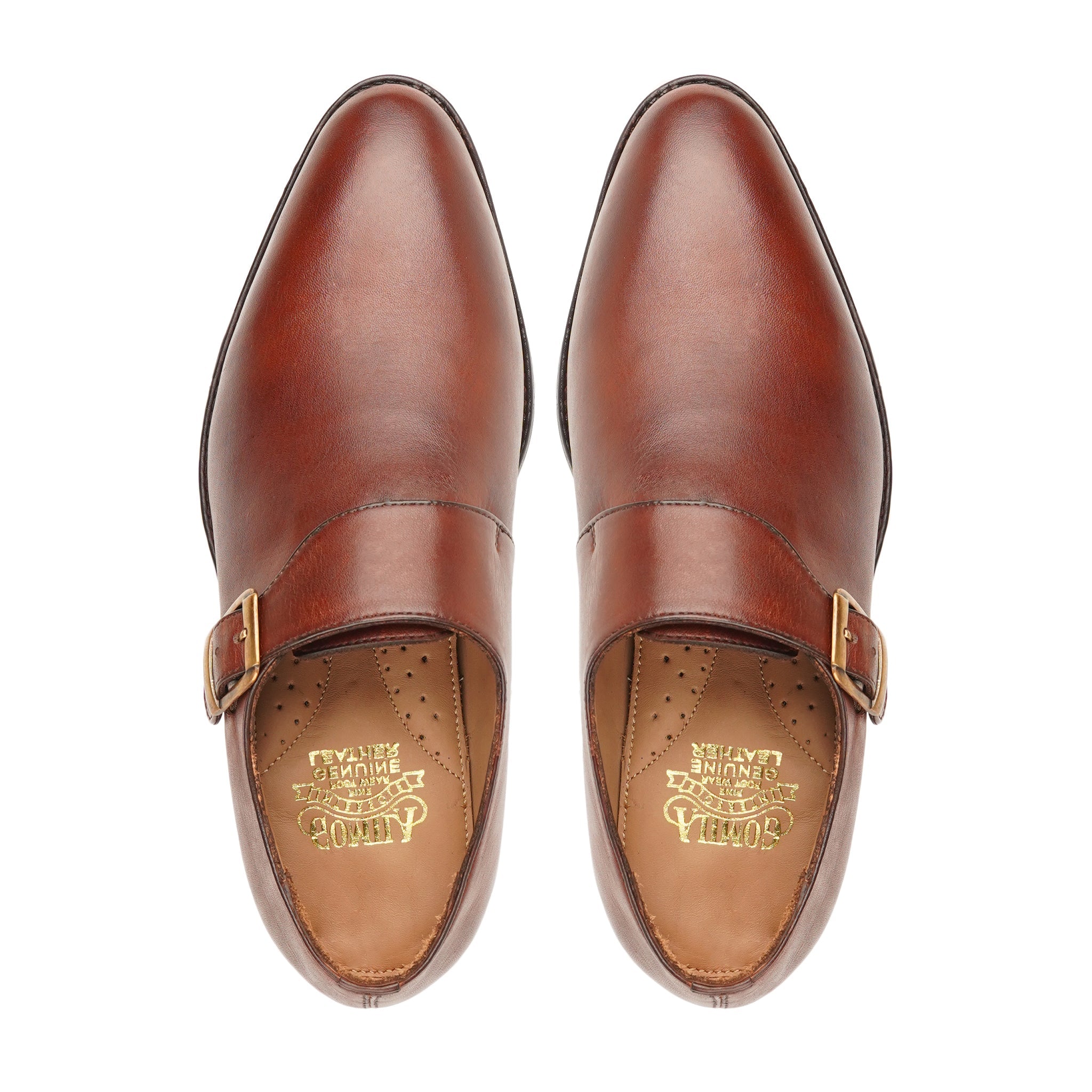 Masha - Men's Brown Calf Leather Single Monkstrap