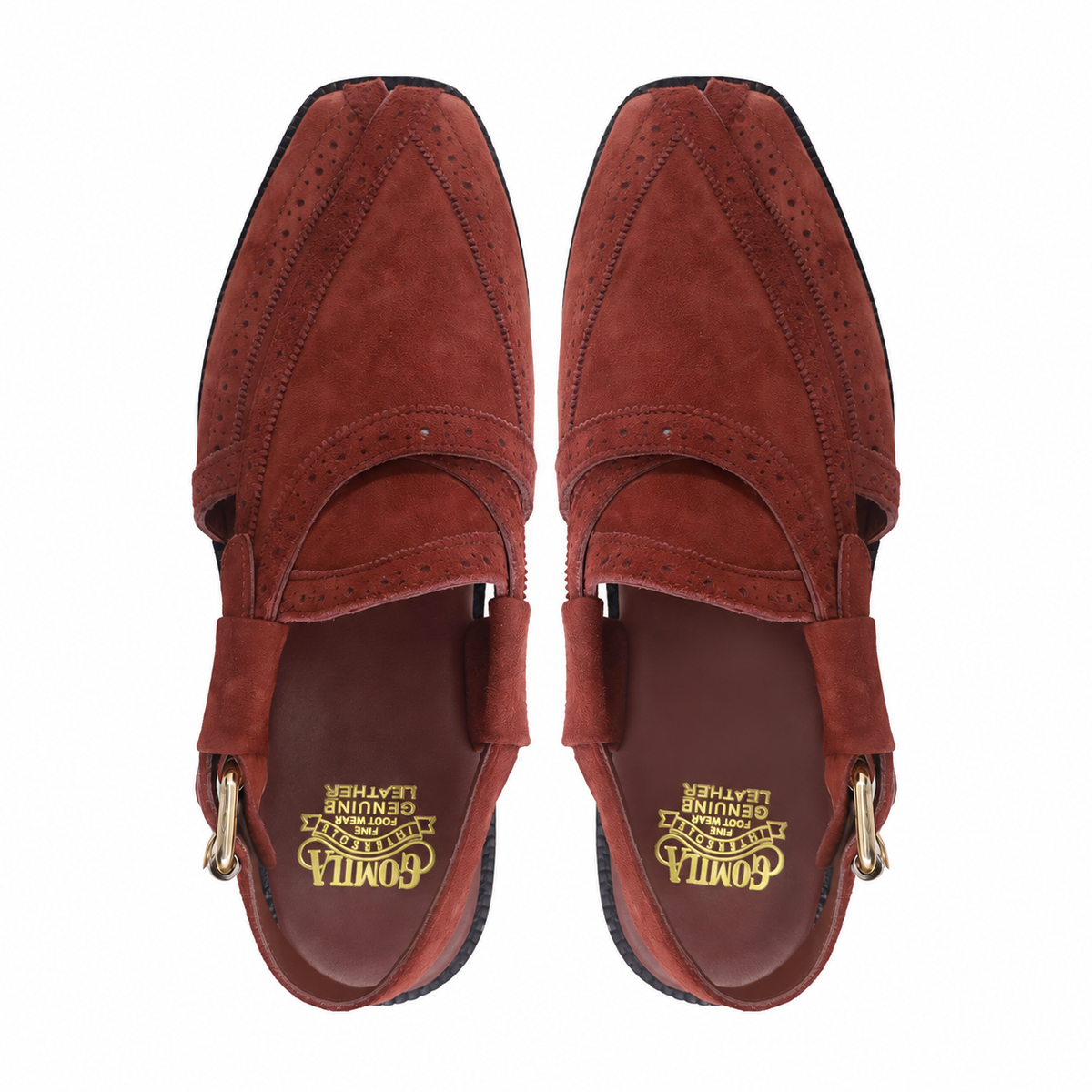 Amaris - Men's Oxblood Kid Suede Sandal