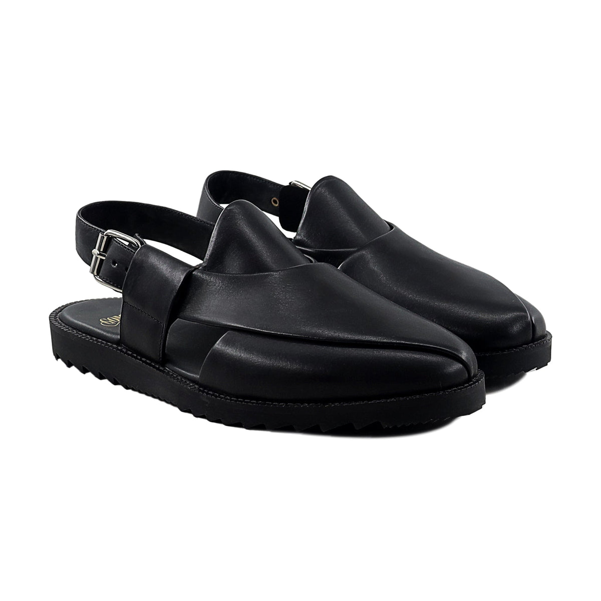 Crissy - Men's Black Calf Leather Sandal