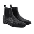 Arnez - Men's Black Hand Woven Leather Chelsea Boot