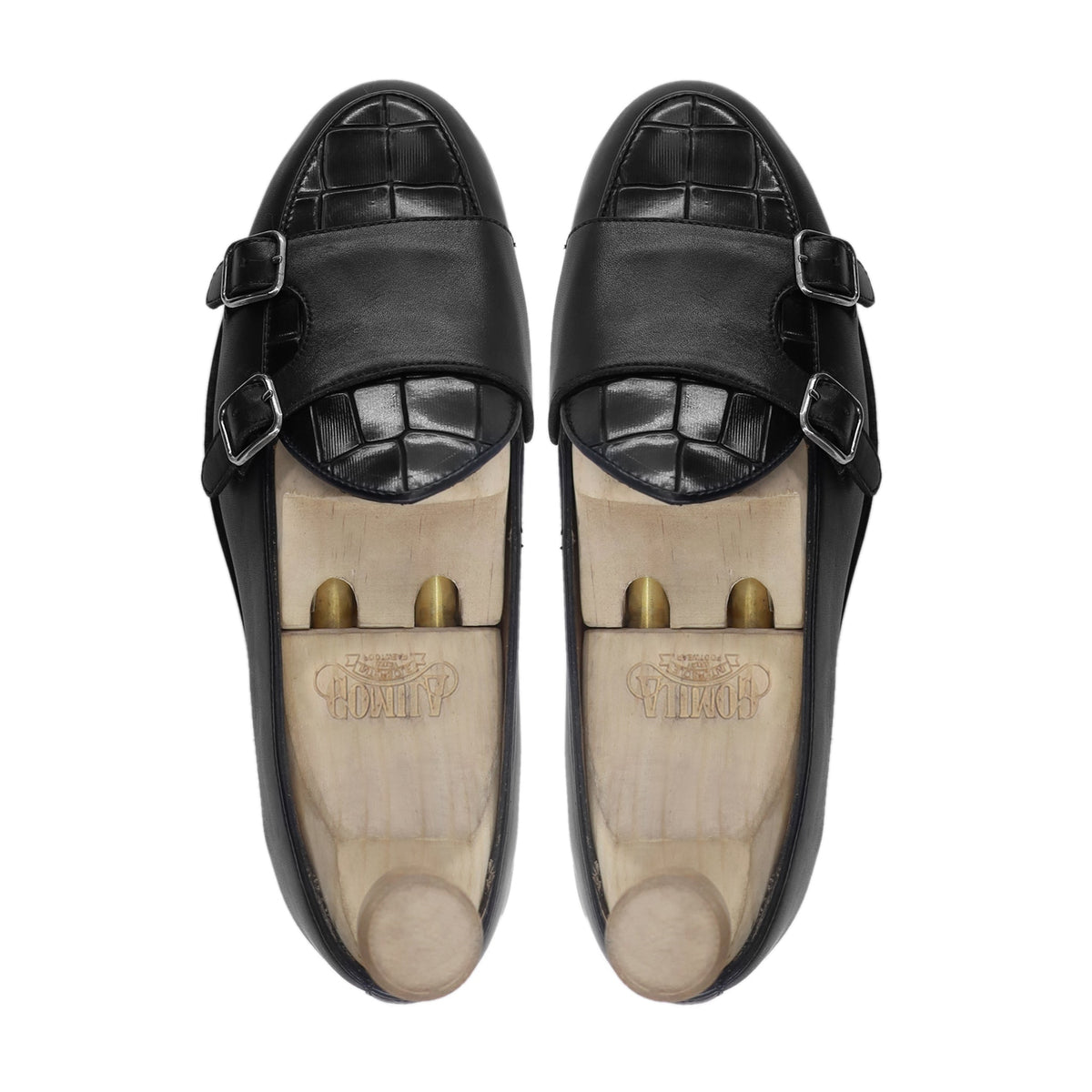Hachi - Black Calf Leather Double Monkstrap