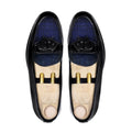 Brayan - Men's Black Patent Leather and Harris Tweed Loafer