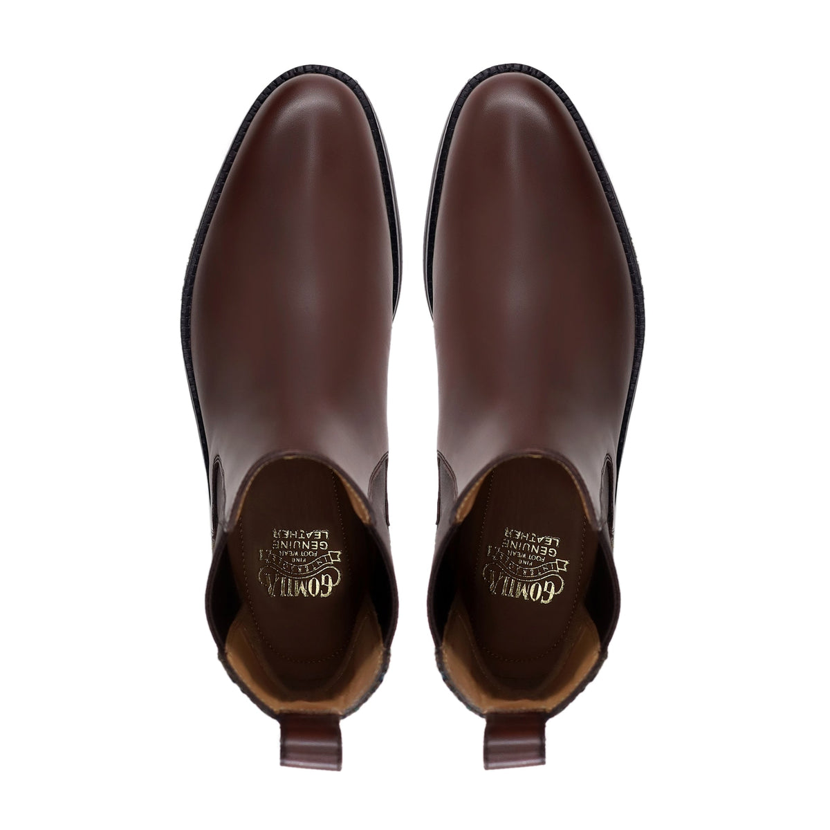 Aidon - Men's Brown Calf Leather and Harris Tweed Chelsea Boot