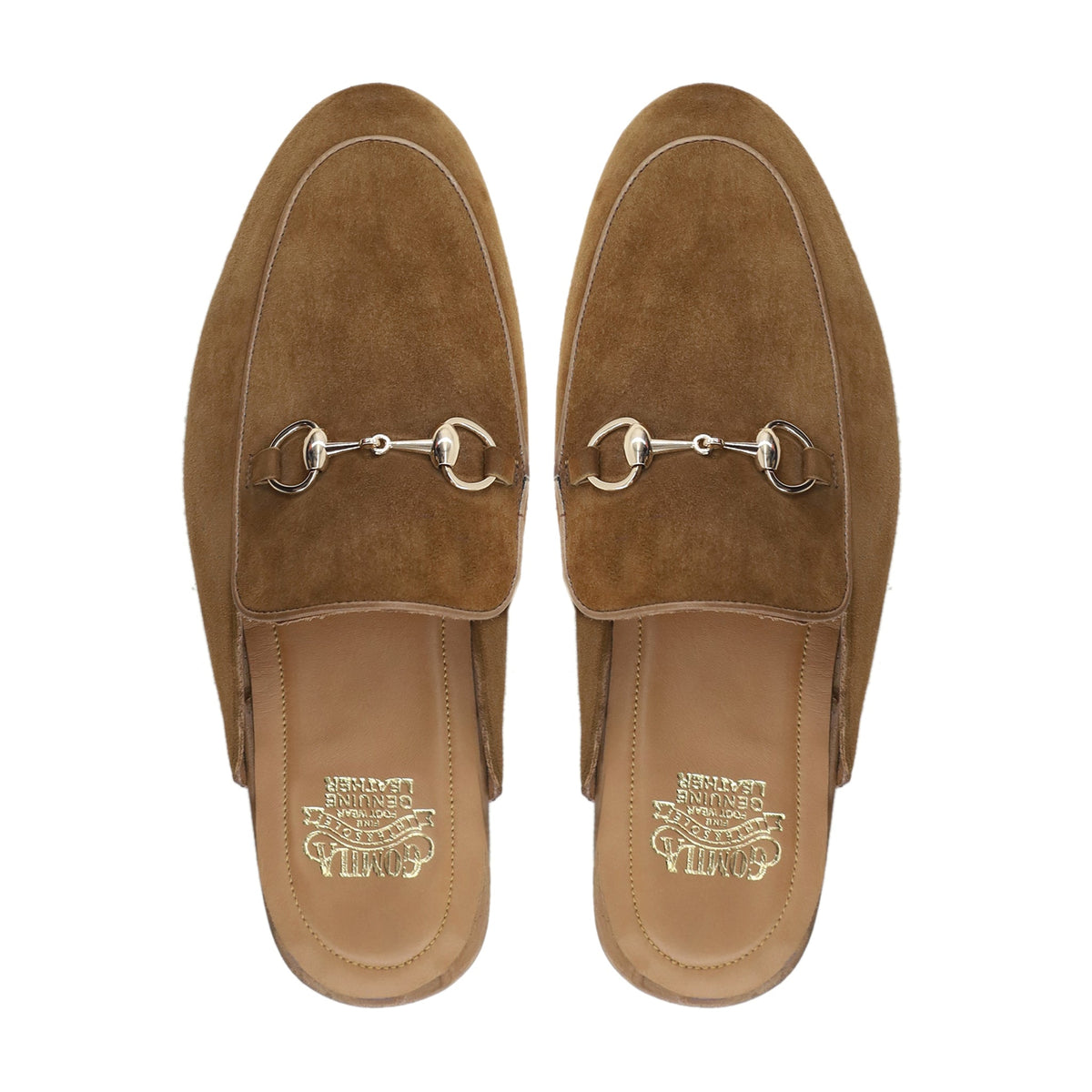 Taral - Men's Camel Kid Suede Slipper