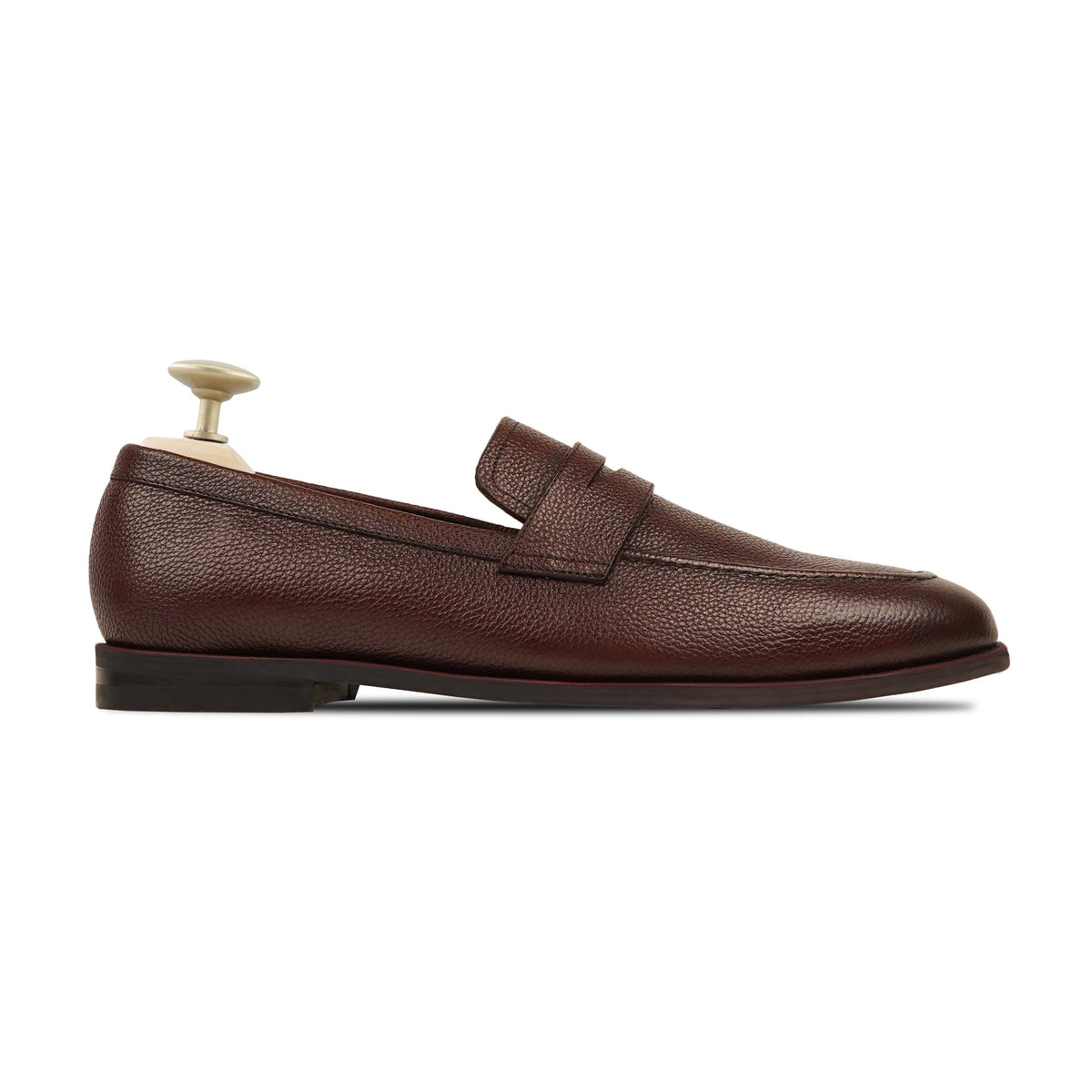 Anders - Men's Oxblood Pebble Grain Leather Loafer