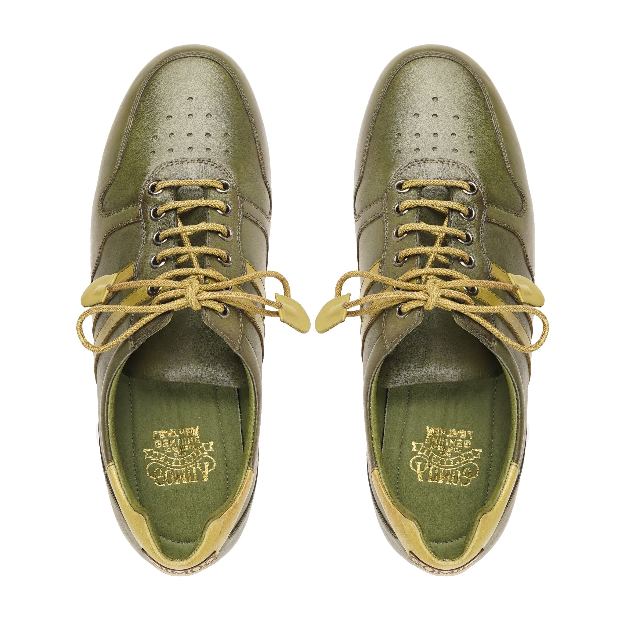 Monq - Men's Light Green Leather Jogger